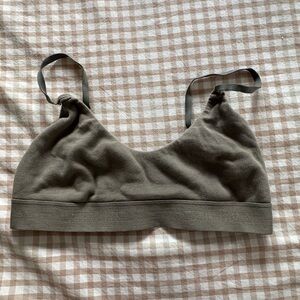 Organic Basics Women's Core Ribbed Open Back Scoop Neck Bralette